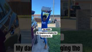 Unload the groceries but make it a production 🎥😩 motherhood teens funnyshorts [upl. by Leorsiy]