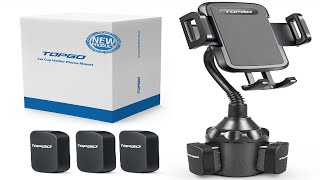 Review amp Demo Of The TOPGO Gooseneck Car Cup Holder Phone Mount For Convenience [upl. by Malachi]