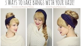 3 Ways to Fake Bangs with Your Hair [upl. by Liam]