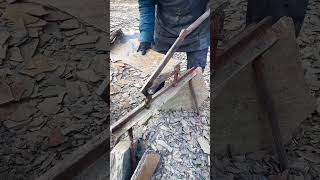 Rock tile making process Good tools and machinery make work easy [upl. by Enitsenre465]