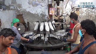 Amazing Shoe Making Process  Footwear Manufacturing Factory  Mass Production  Unbox Engineering [upl. by Ahtamat608]