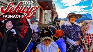 2023 Fasnacht in Schwyz  Schwyzer Nüssler  Narrentanz  4K 60 fps [upl. by Joya891]