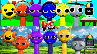 Original Sprunki 3D vs 3D Fake Version  CAT CALL [upl. by Latoyia]