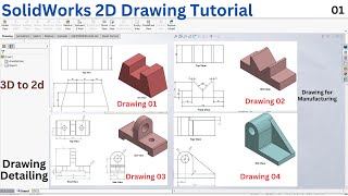 SolidWorks 2D Drawing Tutorial Class 01  Beginners Guide [upl. by Yenohtna]