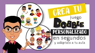 ✨ CREA UN JUEGO DOBBLE PERSONALIZADO PARA TU AULA 👨‍🏫 EN SEGUNDOS  JUEGO DOBBLE ONLINE 🤩 [upl. by Gnous]