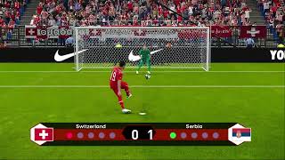 SWITZERLAND vs SERBIA  UEFA Nations League 2024  Pinalty Shootout  Gameplay PC [upl. by Sumahs]