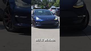 Selfdriving Tesla glitches out in parking lot 🫣😮  🎥 Viralhog [upl. by Belford866]