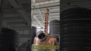 3000L copper still with copper reflux columns versatile still for making gin vodka whisky brandy [upl. by Airres]