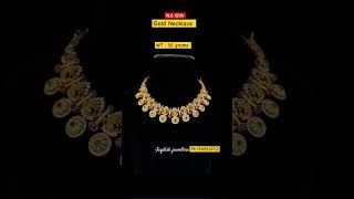 Gold botu necklace latest design 22karat hallmarked special diamond fitting stones [upl. by Anined372]