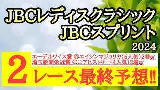 【JBCレディスクラシック・JBCスプリント2024】最終予想！2レースとも逆転期待できる馬を◎に！ [upl. by Nelac19]