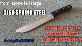 5160 steel for knives is it any good Featuring apocalypse knife [upl. by Nerrual600]