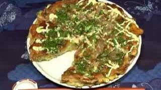 How to Make Okonomiyaki Japanese Savory Pancake Recipe  Cooking with Dog [upl. by Siulegroj496]