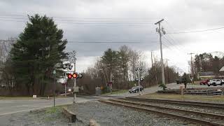 Amtrak Vermonter arrives at Claremont NH 041919 [upl. by Luapnaes71]