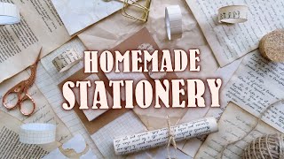 DIY STATIONERY IDEAS 7 🌜HOW TO MAKE VINTAGE PAPER🌛 HOMEMADE OLD BOOK PAGES ✨ASMR PAPER CRAFT [upl. by Elocn917]