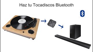 Como Conectar Tocadiscos con Bocinas Bluetooth [upl. by Yevi315]