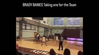 Lethbridge Pronghorns Brady Baines takes a charge in the win over U of Alberta October 2024 [upl. by Yelra]