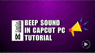 ⚡️ NAVIGATE Mute or Censor part of a Video with Beep sound  CapCut PC Tutorial  English [upl. by Kendrick]