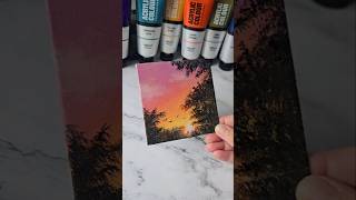 Easiest way to paint a sunset  acrylic painting ideas [upl. by Diella572]