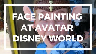 AVATAR FACE PAINTING AT PANDORA THE WORLD OF AVATAR  DISNEY WORLD [upl. by Altheta]