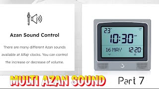 Al fajr clock azan select and azan control  disable the Azan sounds of each prayer  Part 7 [upl. by Eceer82]