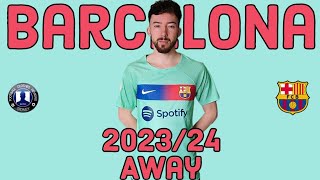 NEW FC Barcelona 202324 Away Jersey Unboxing Fofoshop3 fcbarcelona [upl. by Jerroll106]