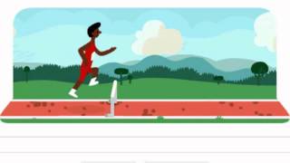 London 2012 Hurdles Record 100 sec Google Doodle [upl. by Yevoc]