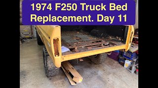 1974 F250 Truck Bed Floor Replacement Day 11 [upl. by Merta219]