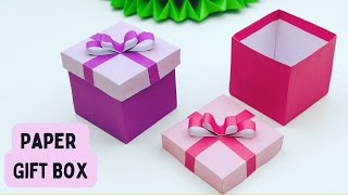 DIY MINI PAPER GIFT BOX  Paper Craft  Easy Origami Gift Box DIY  Paper Crafts Easy  Gift Ideas [upl. by Aihsenor177]