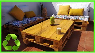 ♻️DIY Aprende como Crear Muebles con PALETS✅Para el Jardín o Terraza Fácil y Rápido [upl. by Sonnnie]