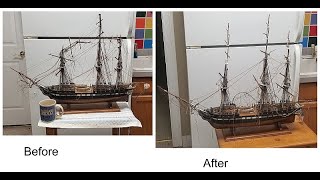 How to Repair Broken Masts on a Model Ship [upl. by Yltneb]