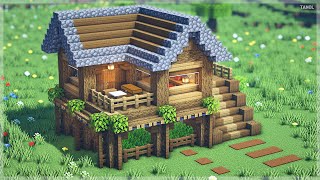 ⚒️ Minecraft  How To Build a Simple Survival House  Starter House 🏡 [upl. by Yerfej]