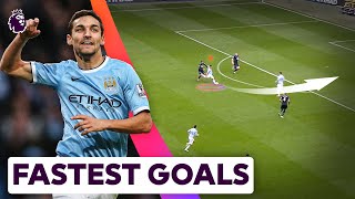 The 20 FASTEST GOALS in Premier League History [upl. by Ahsikcin956]