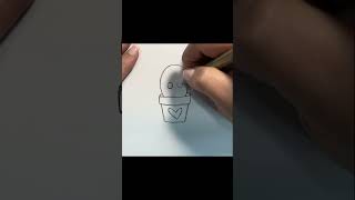 Watch me draw this cute cactus melonheadz melonheadzdraws [upl. by Llecrad]