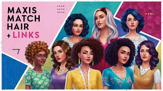 Maxis Match Hair CC items  Links  The Sims 4 [upl. by Leventis]