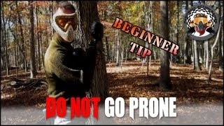 How to play paintball Beginner Paintball Tip  Dont Go Prone [upl. by Ennairb]