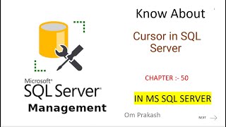 Cursor in SQL Server [upl. by Ileek541]