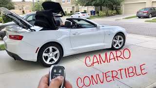 REMOTE START amp REMOTE CONVERTIBLE TOP OPENING  2018 Camaro Convertible 1LT [upl. by Ertnod]