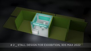 Stall Design for Events amp Exhibition  Stall Design in 3ds Max  Exhibition Stand Design 3ds Max [upl. by Etnomal]