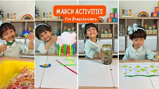 5 Easy March activities For Toddlers  March Activities for Preschoolers [upl. by Einahc]