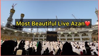 Azan ❤️  Most Beautiful Voice🌹  27th Night In Makkah ❤️😍 [upl. by Akemrehs]