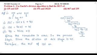 Euclid’s Division Lemma  Algorithm  HCF  Class 10th  Real Numbers [upl. by Aaronson]