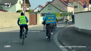 Fahrraddemo gegen Windkraftanlagen in Waldpolenz [upl. by Paine]