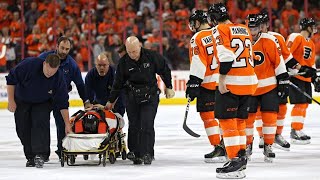 NHL Players Stretchered Off Part 4 [upl. by Icaj467]