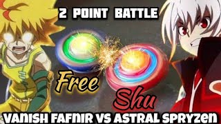 Vanish Fafnir VS Astral Spriggan Battle in Beyblade Burst DB🔥🔥🔥🤜🏻👊🏻🤛🏻 [upl. by Nojel]