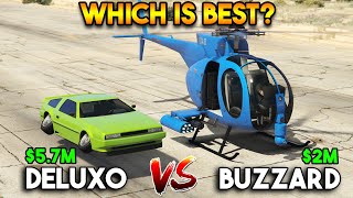 GTA 5 ONLINE  DELUXO VS BUZZARD CHOPPER WHICH IS BEST [upl. by Julita]