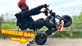 Unlock Your Wheelie Skills EBOX Dragster Mini Bike and Wheelie Bar Review [upl. by Gladis]