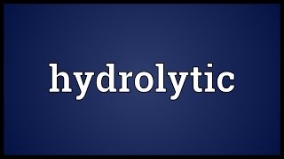 Hydrolytic Meaning [upl. by Sou727]