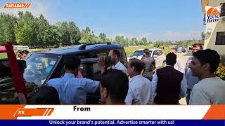 Javaid Dar NC candidate for Rafiabad files nomination accompanied by Omar Abdullah [upl. by Cthrine]