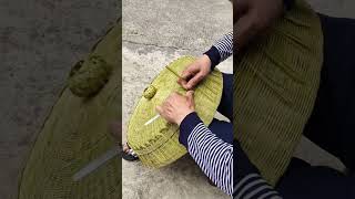 The process of weaving a bamboo vegetable basket [upl. by Emersen]