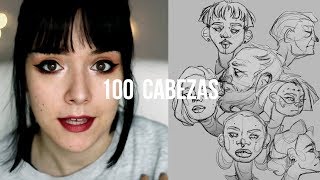 DIBUJO 100 CABEZAS  ¿Se puede dibujar mejor en 5 días [upl. by Fabozzi606]